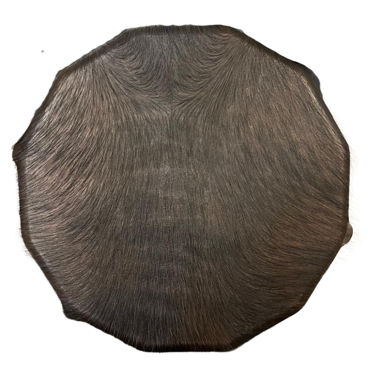 Tambour chamanique  peaux de toureau avec poil    40 cm x 40 cm