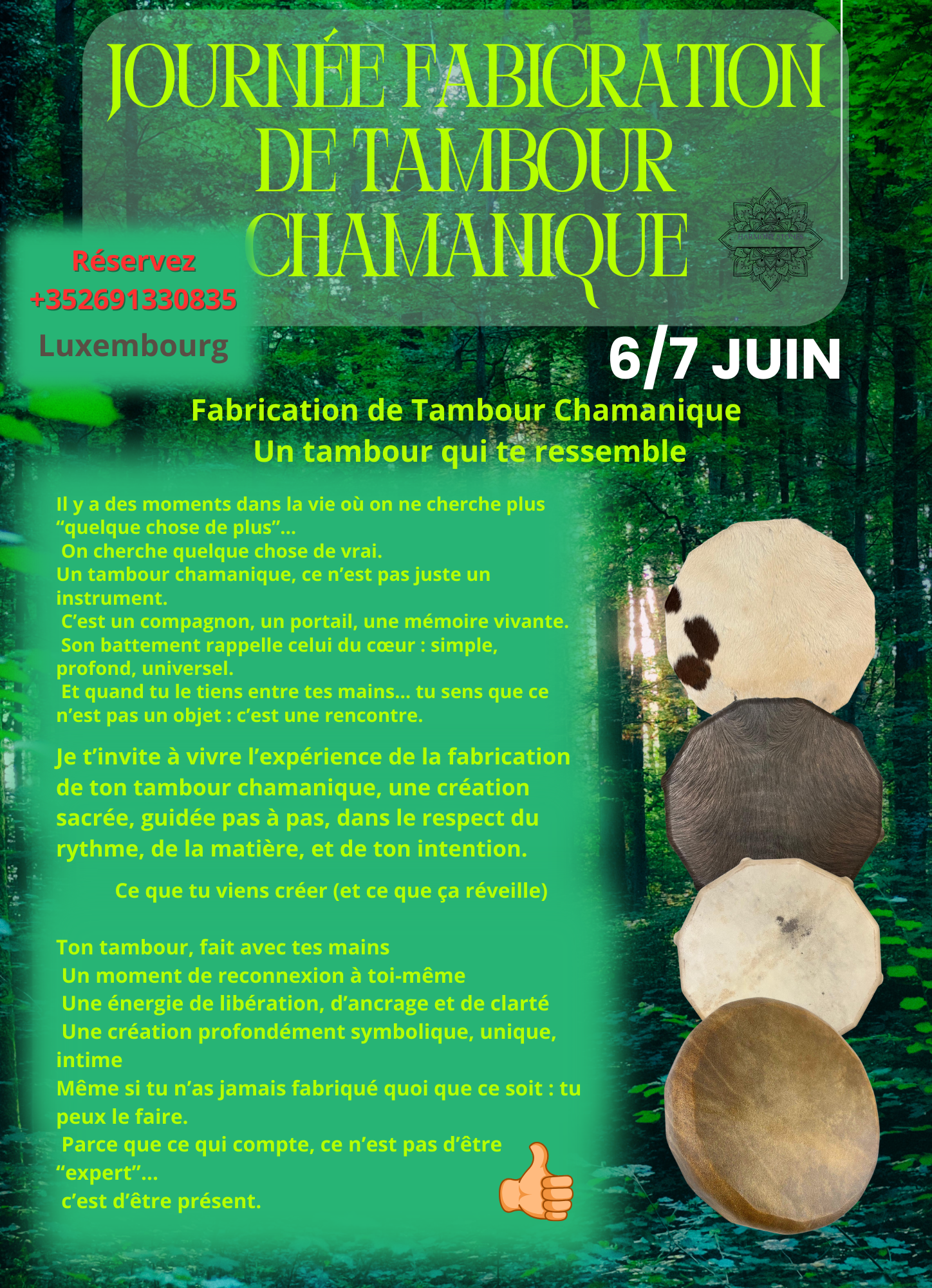 Journée de fabrication de tambour chamanique