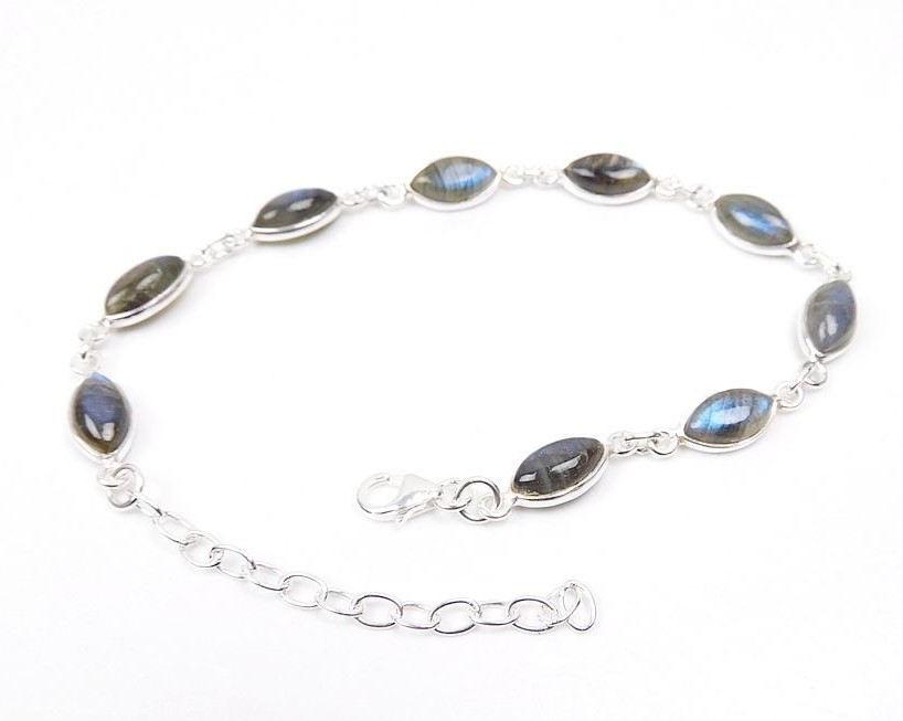 Bracelet argent divers cristaux